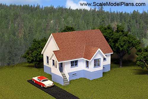 HO scale model railroad building