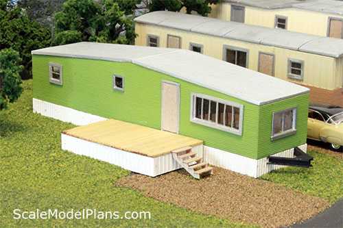 vintage trailer park scale model