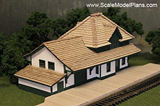 HO Scale model railroad depot plans CNR Third Class