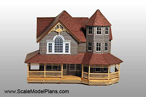 HO scale victorian house plans for model train layout