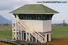A T & SF Railroad Control Tower  Model Railroad Plans