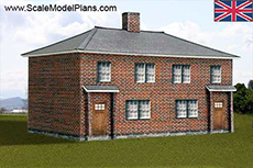 scratchbuilding plans for OO scale model row house