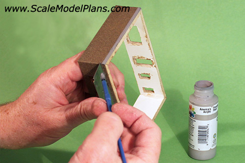 foundation effect on foam core model with scalemodelbuildings.co templates